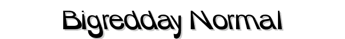 BigRedDAy Normal font